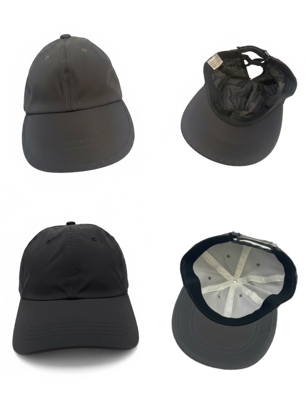 Two Classic Caps in Black & Charcoal - New never been worn - Unisex